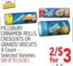 Ingles Markets Pillsbury cinnamon rolls, crescents or grands biscuits offer