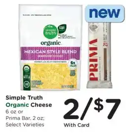 Ralphs Simple Truth Organic Cheese offer