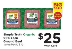 Ralphs Simple Truth Organic Ground Beef offer
