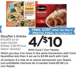 Ralphs Stouffer's Entrée offer
