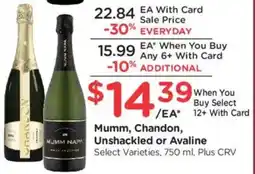 Ralphs Mumm, Chandon, Unshackled or Avaline offer