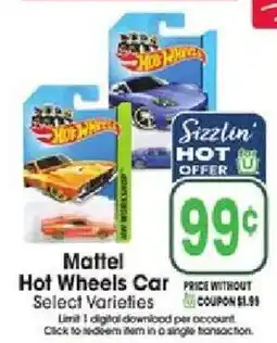 Jewel-Osco Mattel Hot Wheels Car offer
