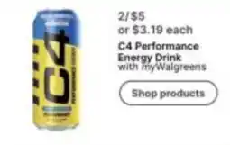 Walgreens C4 Performance Energy Drink offer