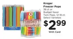 Kroger Kroger Freezer Pops offer