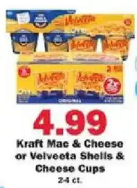 Schnucks Kraft Mac & Cheese or Velveeta Shells & Cheese Cups offer