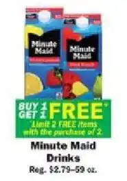 Schnucks Minute Maid Drinks offer