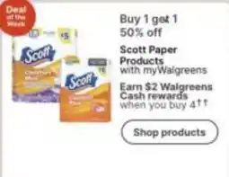 Walgreens Scott Paper Products offer