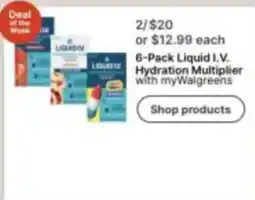 Walgreens Liquid I.V. Hydration Multiplier offer