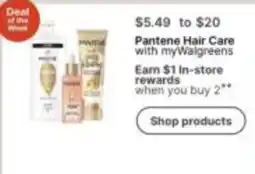 Walgreens Pantene Hair Care with myWalgreens offer