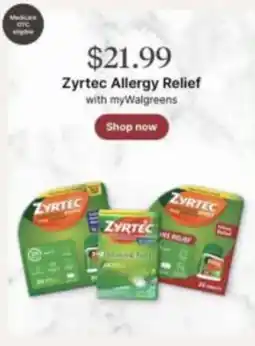 Walgreens Zyrtec Allergy Relief offer