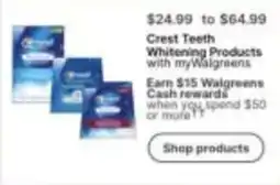 Walgreens Crest Teeth Whitening Products offer