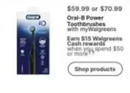 Walgreens Oral-B Power Toothbrushes with myWalgreens offer