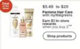Walgreens Pantene Hair Care offer