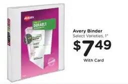 Ralphs Avery binder offer