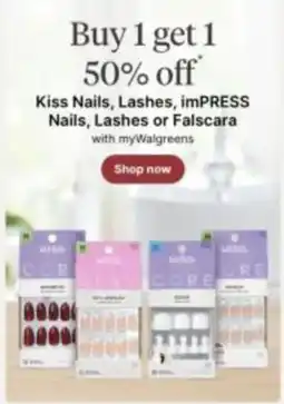 Walgreens Kiss Nails, Lashes, imPRESS Nails, Lashes or Falscara offer
