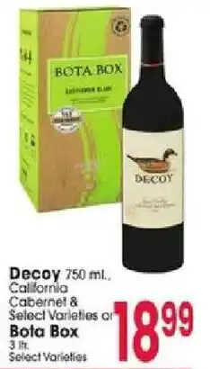 Jewel-Osco Decoy California Cabernet & Select Varieties offer