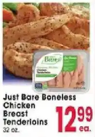 Jewel-Osco Just Bare Boneless Chicken Breast Tenderloins offer