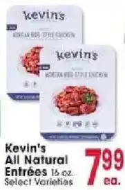 Jewel-Osco Kevin's All Natural Entrées offer