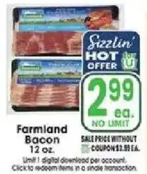 Jewel-Osco Farmland Bacon offer