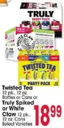 Jewel-Osco Twisted Tea or Truly Spiked or White Claw offer