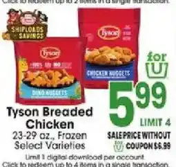 Jewel-Osco Tyson Breaded Chicken offer