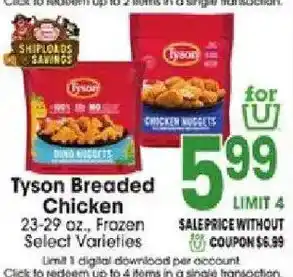 Jewel-Osco Tyson Breaded Chicken offer