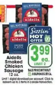 Jewel-Osco Aidells Smoked Chicken Sausage offer