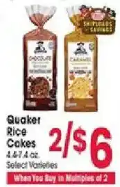 Jewel-Osco Quaker Rice Cakes offer