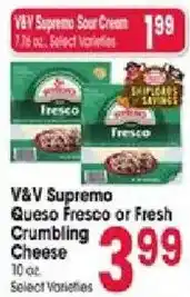 Jewel-Osco V&V Supremo Queso Fresco or Fresh Crumbling Cheese offer