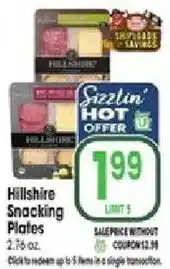Jewel-Osco Hillshire Snacking Plates offer