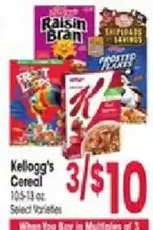 Jewel-Osco Kellogg's Cereal offer