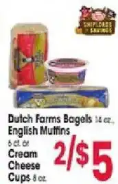 Jewel-Osco Dutch Farms Bagels English Muffins offer