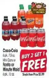 Jewel-Osco Coca-Cola Mini Cans or Fanta or Minute Maid offer