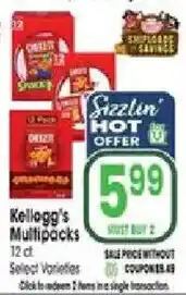 Jewel-Osco Kellogg's Multipacks offer