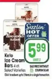 Jewel-Osco Keto Ice Cream Bars offer
