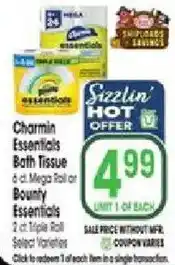 Jewel-Osco Charmin Essentials Bath Tissue or Bounty Essentials offer