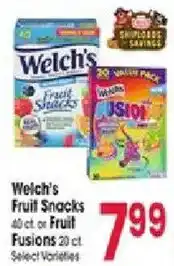 Jewel-Osco Welch's Fruit Snacks or Fruit Fusions offer