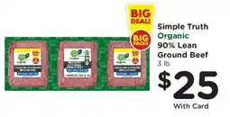 Kroger Simple Truth Organic Ground Beef offer