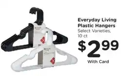 Kroger Everyday Living Plastic Hangers offer