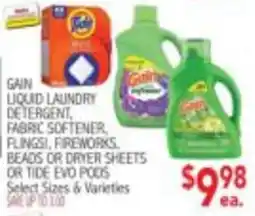 Ingles Markets Gain liquid laundry offer