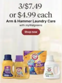 Walgreens Arm & Hammer Laundry Care offer
