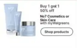 Walgreens No7 Cosmetics or Skin Care offer