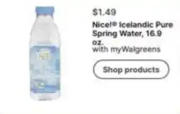 Walgreens Nicel Icelandic Pure Spring Water offer