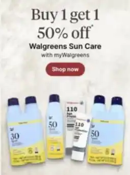 Walgreens Walgreens Sun Care offer