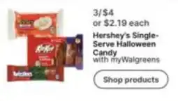 Walgreens Hershey's Single-Serve Halloween Candy offer