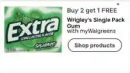 Walgreens Wrigley's Single Pack Gum offer