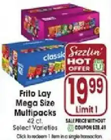 Jewel-Osco Frito Lay Mega Size Multipacks offer