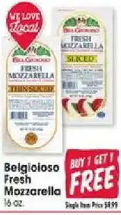 Jewel-Osco Belgioso Fresh Mozzarella offer