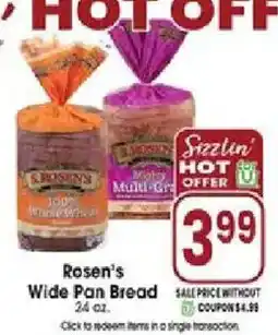 Jewel-Osco Rosen's Wide Pan Bread offer