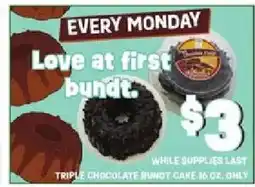 Jewel-Osco Triple Chocolate Bundt Cake offer